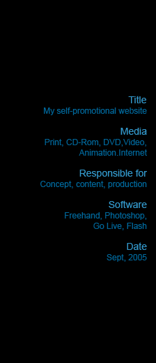 My self-promotional Website