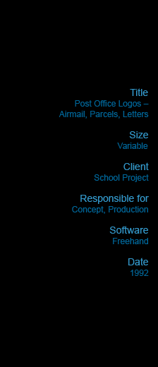 Post Office Logos – Airmail, Letters, Parcels
