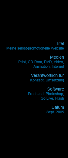 Meine selbst-promotionelle Website