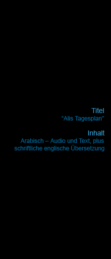 “Alis Tagesplan” Lektion