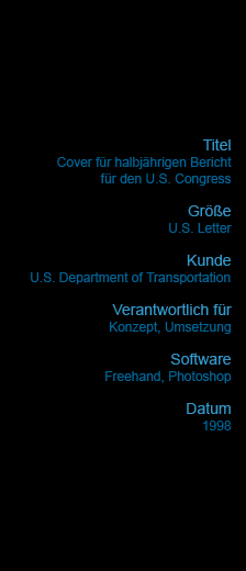 Cover für halbjährigen Bericht 
für den U.S. Congress