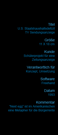 U.S. Staatshaushaltsdefizit TV Sendungsanzeige 