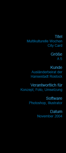 Multikulturelle Wochen 
City Card